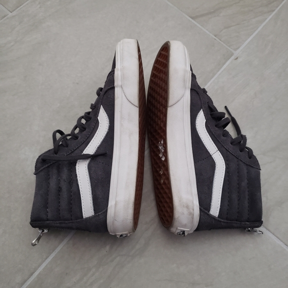 GUC Vans Sk8-Hi Suede Raven/Blanc de Blanc - Picture 7 of 12